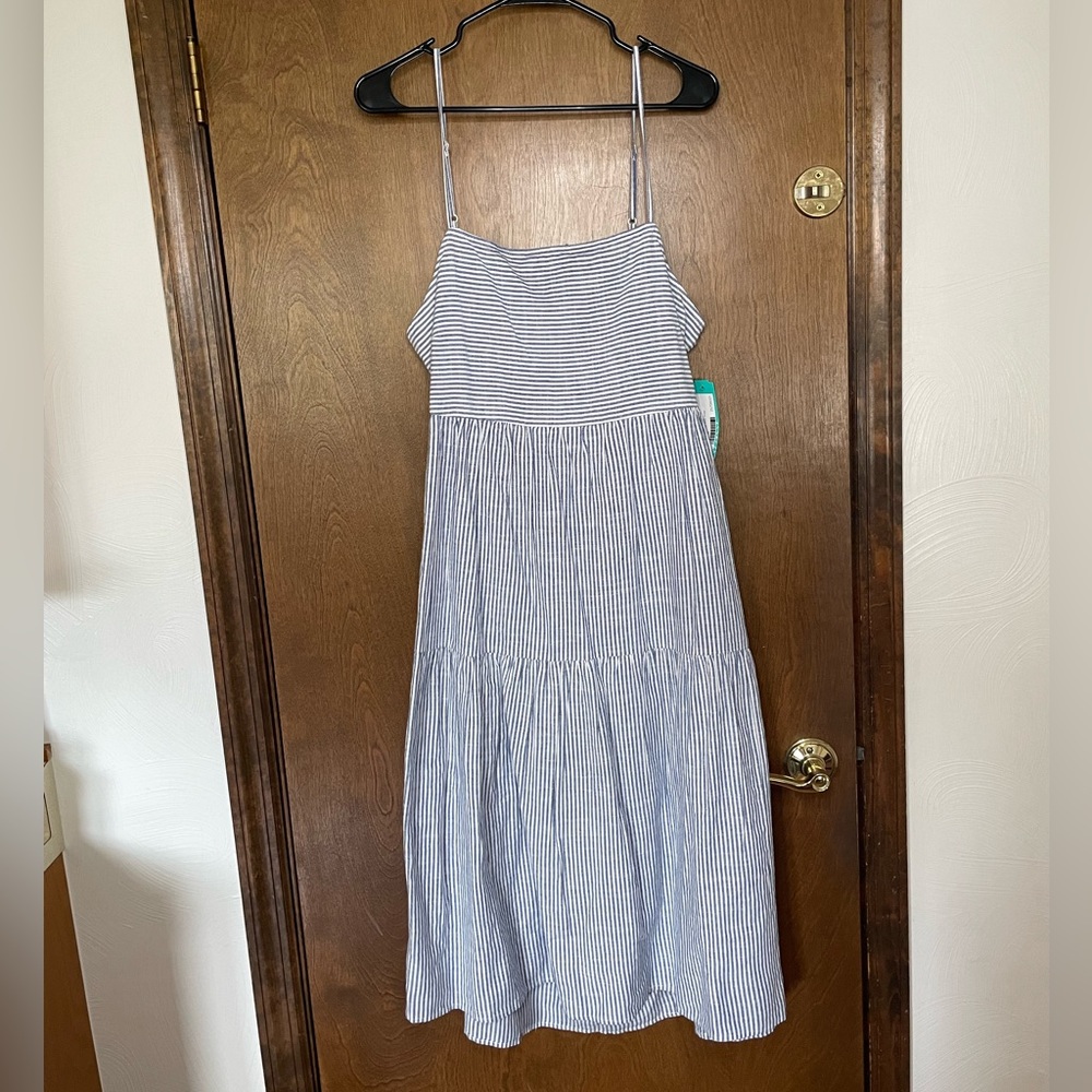 Vero Moda Blue striped Midi Dress
